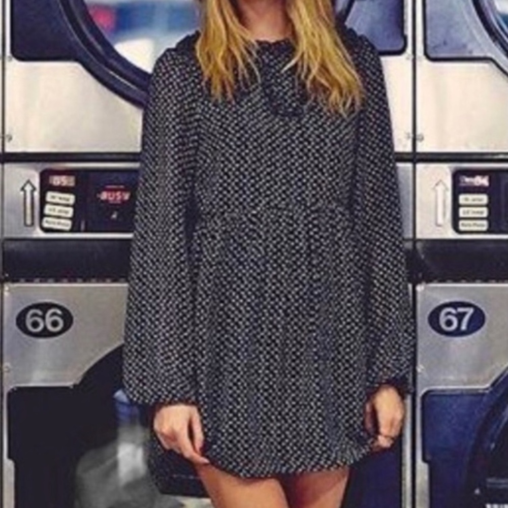 Free People Nouveau Butterfly Long Sleeve Chiffon Dress